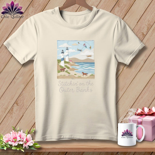 MyDesigns Physical Item S / Natural Stitchin' in Outer Banks ~ Relaxed Fit Tee