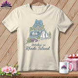 MyDesigns Physical Item S / Natural Stitchin' in Rhode Island ~ Relaxed Fit Tee