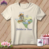 MyDesigns Physical Item S / Natural Stitchin' in Texas ~ Relaxed Fit Tee