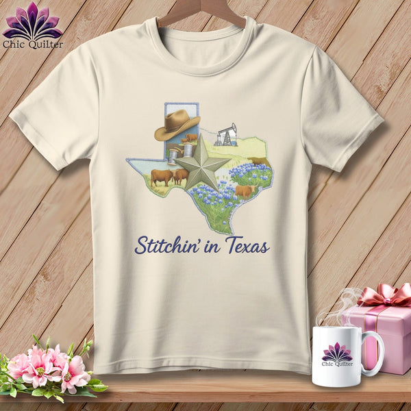 MyDesigns Physical Item S / Natural Stitchin' in Texas ~ Relaxed Fit Tee