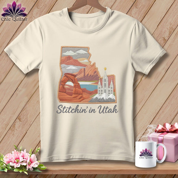 MyDesigns Physical Item S / Natural Stitchin' in Utah ~ Relaxed Fit Tee