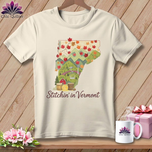 MyDesigns Physical Item S / Natural Stitchin' in Vermont ~ Relaxed Fit Tee