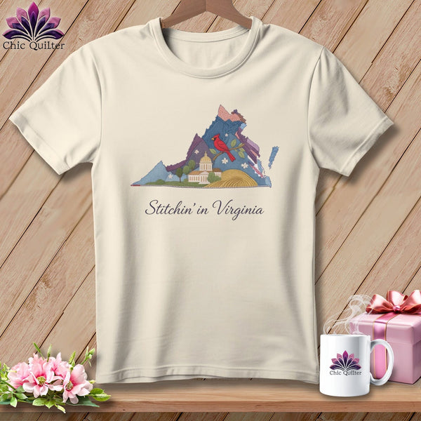 MyDesigns Physical Item S / Natural Stitchin' in Virginia ~ Relaxed Fit Tee