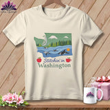 MyDesigns Physical Item S / Natural Stitchin' in Washington ~ Relaxed Fit Tee
