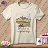 MyDesigns Physical Item S / Natural Stitchin' in Wyoming ~ Relaxed Fit Tee