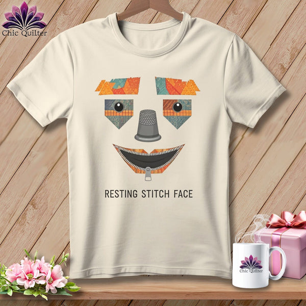 MyDesigns Physical Item S / Natural Strawman - Resting Stitch Face ~ Relaxed Fit Tee