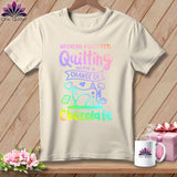 MyDesigns Physical Item S / Natural Weekend Forecast Quilting With a Chance of Chocolate ~ Relaxed Fit Tee