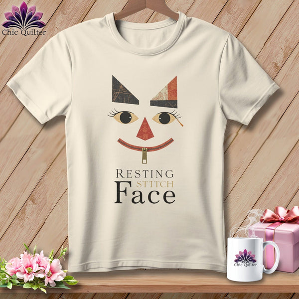 MyDesigns Physical Item S / Natural Zip It - Resting Stitch Face ~ Relaxed Fit Tee