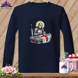 MyDesigns Physical Item S / Navy Joan of Sew - Resting Stitch Face ~ Long Sleeve T-Shirt