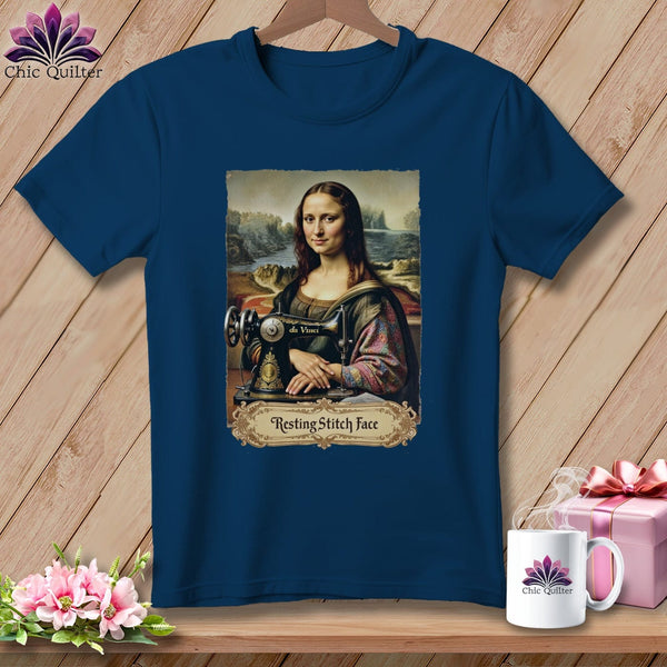 MyDesigns Physical Item S / Navy Mona Sewsa - Resting Stitch Face ~ Premium Tee
