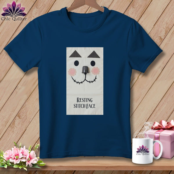 MyDesigns Physical Item S / Navy Patch - Resting Stitch Face ~ Premium Tee