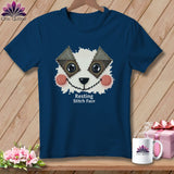 MyDesigns Physical Item S / Navy Patchwork Cheek - Resting Stitch Face ~ Premium Tee