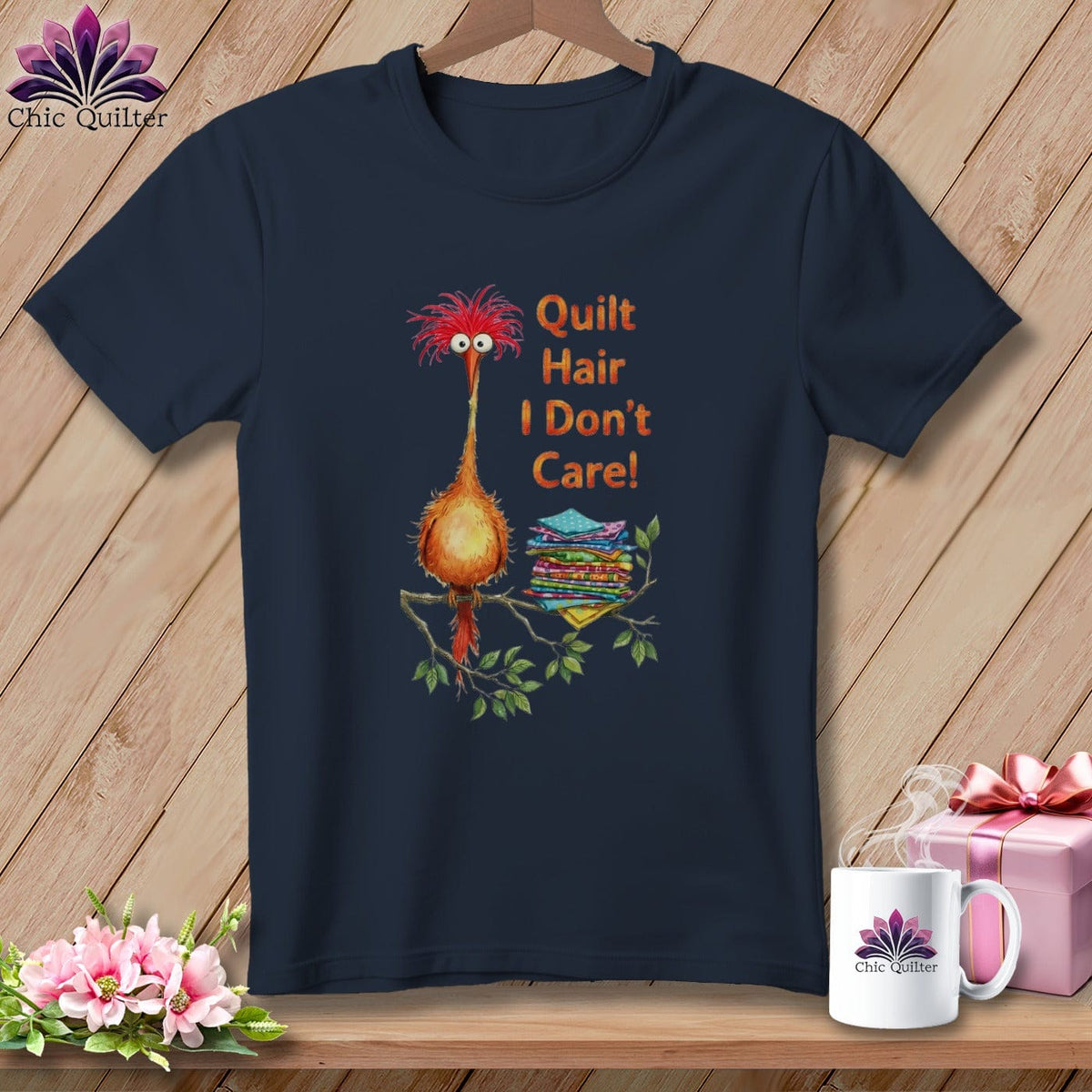 MyDesigns Physical Item S / Navy QQuilt Hair Don’t Care ~ Noodle Beakman ~ Premium Tee
