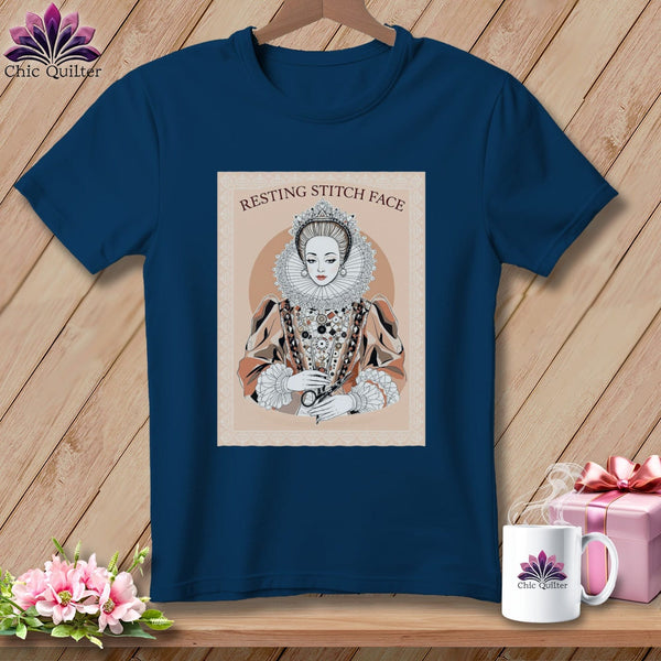 MyDesigns Physical Item S / Navy Queen Eliza Stitch - Resting Stitch Face ~ Premium Tee