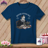MyDesigns Physical Item S / Navy Ruth Sewder Ginsburg - Resting Stitch Face ~ Premium Tee
