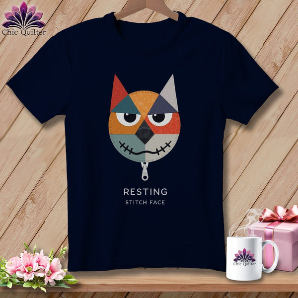 MyDesigns Physical Item S / Navy Snark - Resting Stitch Face ~ Relaxed Fit Tee