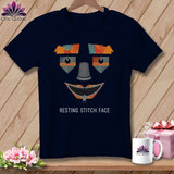 MyDesigns Physical Item S / Navy Strawman - Resting Stitch Face ~ Relaxed Fit Tee