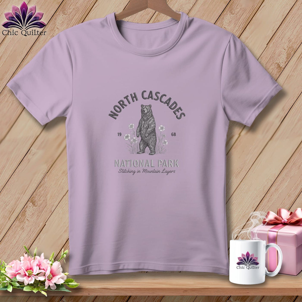 MyDesigns Physical Item S / Orchid North Cascades National Park, Stitchin In Beauty ~ Premium Tee