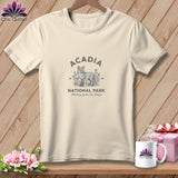 MyDesigns Physical Item S / Peachy Acadia National Park, Stitchin In Beauty ~ Premium Tee