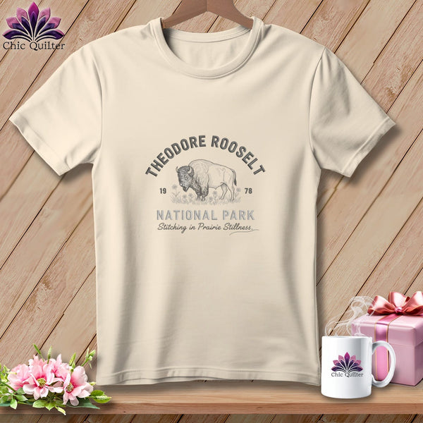 MyDesigns Physical Item S / Peachy Theodore Roosevelt National Park, Stitchin In Beauty ~ Premium Tee