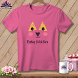 MyDesigns Physical Item S / Peony Patchwork Face - Resting Stitch Face ~ Premium Tee