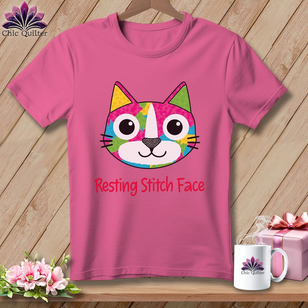 MyDesigns Physical Item S / Peony Patchwork Smile - Resting Stitch Face ~ Premium Tee
