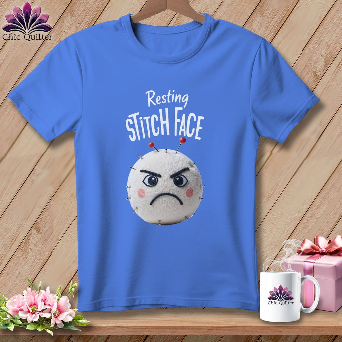 MyDesigns Physical Item S / Periwinkle Ouch - Resting Stitch Face ~ Premium Tee