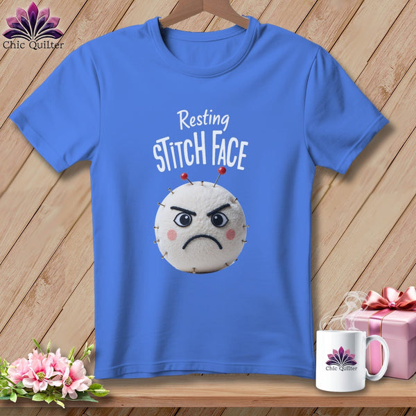 MyDesigns Physical Item S / Periwinkle Ouch - Resting Stitch Face ~ Premium Tee
