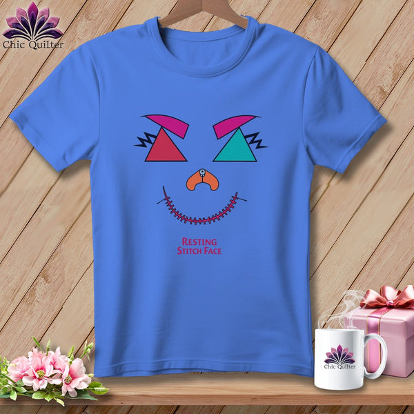 MyDesigns Physical Item S / Periwinkle Psychedelic Face - Resting Stitch Face ~ Premium Tee