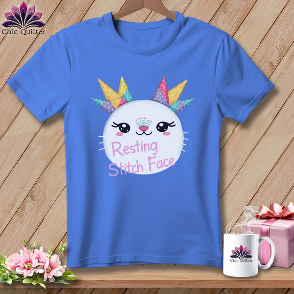MyDesigns Physical Item S / Periwinkle Quirky Impact - Resting Stitch Face ~ Premium Tee