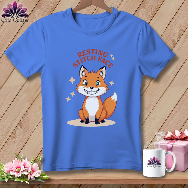 MyDesigns Physical Item S / Periwinkle Silly Fox - Resting Stitch Face ~ Premium Tee