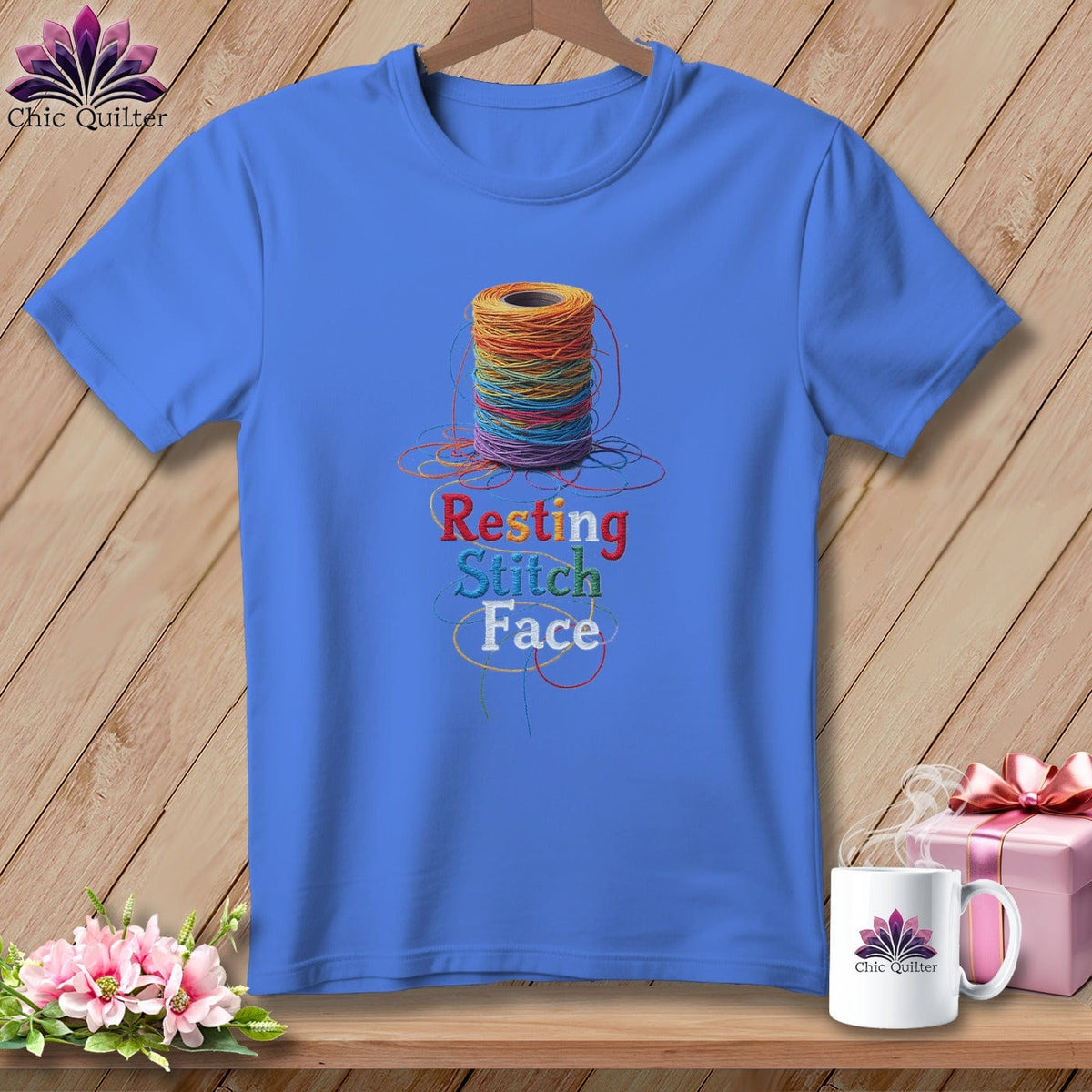 MyDesigns Physical Item S / Periwinkle Twisted - Resting Stitch Face ~ Premium Tee