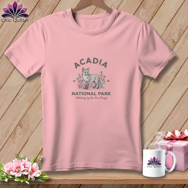 MyDesigns Physical Item S / Pink Acadia National Park, Stitchin In Beauty ~ Relaxed Fit Tee