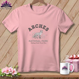 MyDesigns Physical Item S / Pink Arches National Park, Stitchin In Beauty ~ Relaxed Fit Tee
