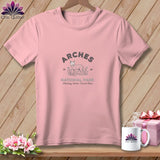 MyDesigns Physical Item S / Pink Arches National Park, Stitchin In Beauty ~ Relaxed Fit Tee