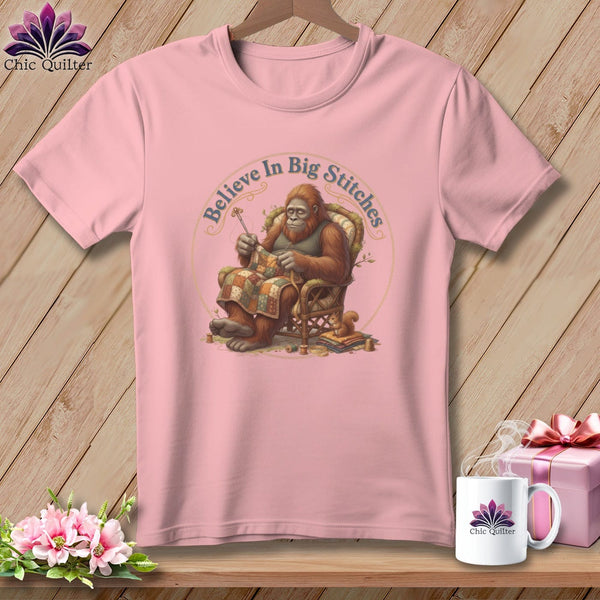 MyDesigns Physical Item S / Pink Big Foot Stitcher ~ Relaxed Fit Tee