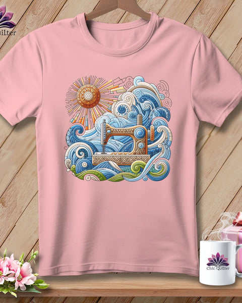 MyDesigns Physical Item S / Pink Breezy Quilting ~ Relaxed Fit Tee