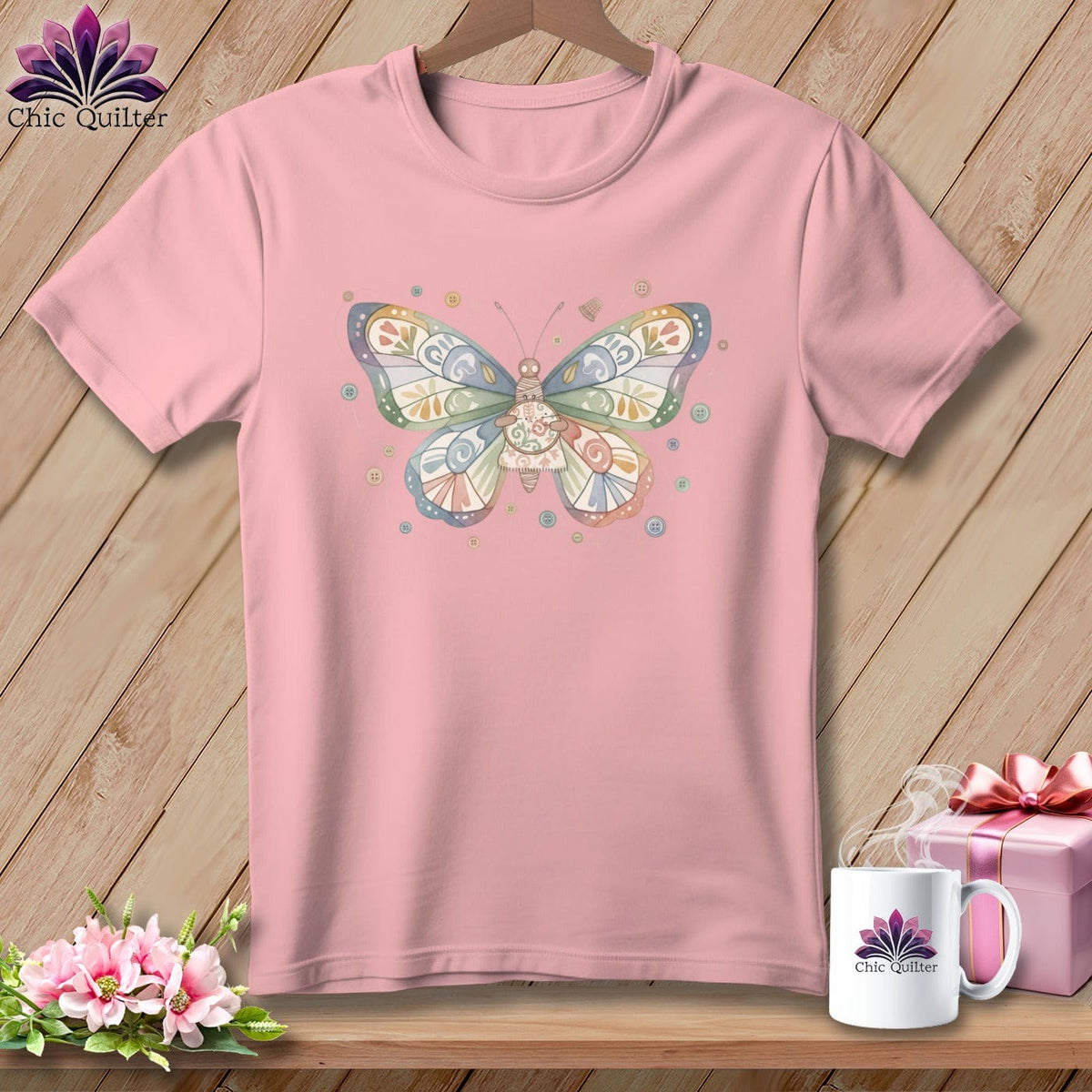 MyDesigns Physical Item S / Pink Butterfly Whispers ~ Relaxed Fit Tee