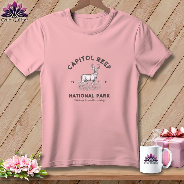 MyDesigns Physical Item S / Pink Capitol Reef National Park, Stitchin In Beauty ~ Relaxed Fit Tee