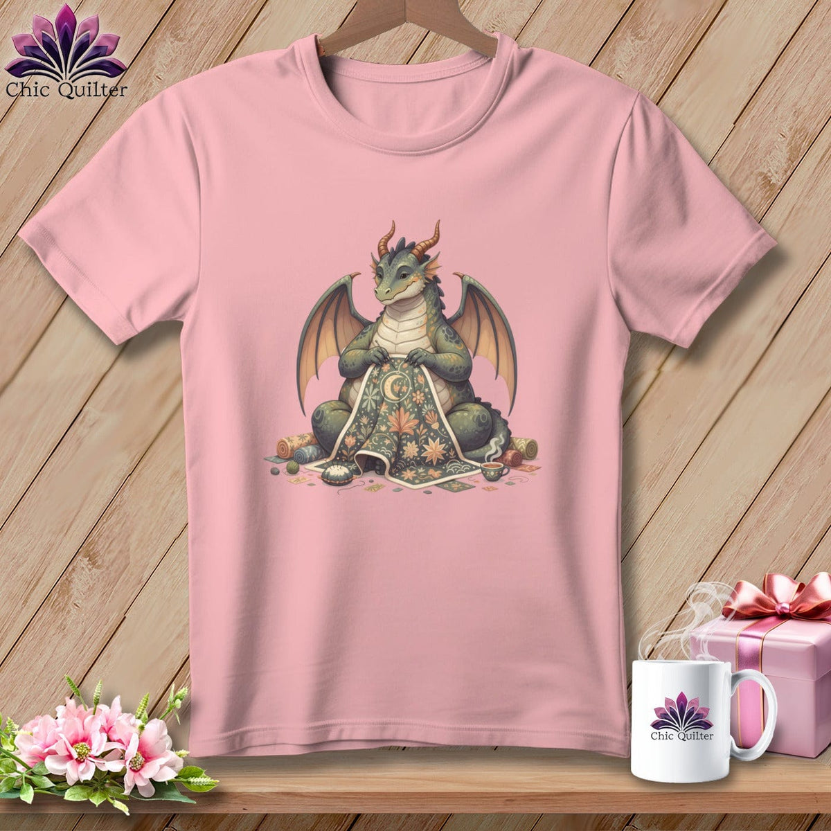 MyDesigns Physical Item S / Pink Draggin' My Quiltin' ~ Relaxed Fit Tee