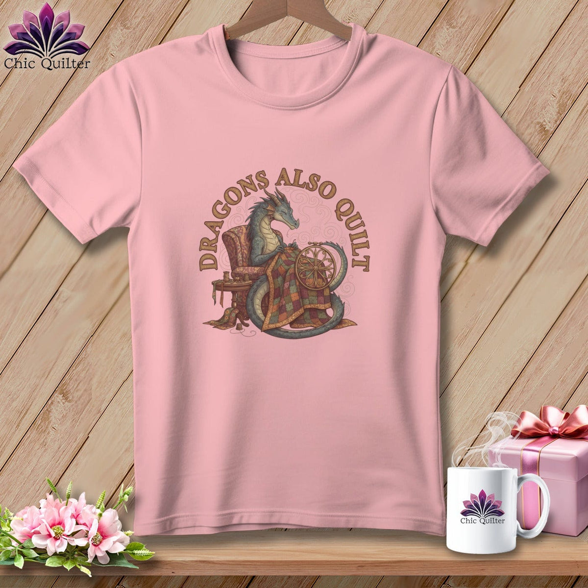 MyDesigns Physical Item S / Pink Dragon's Also Quilt ~ Relaxed Fit Tee