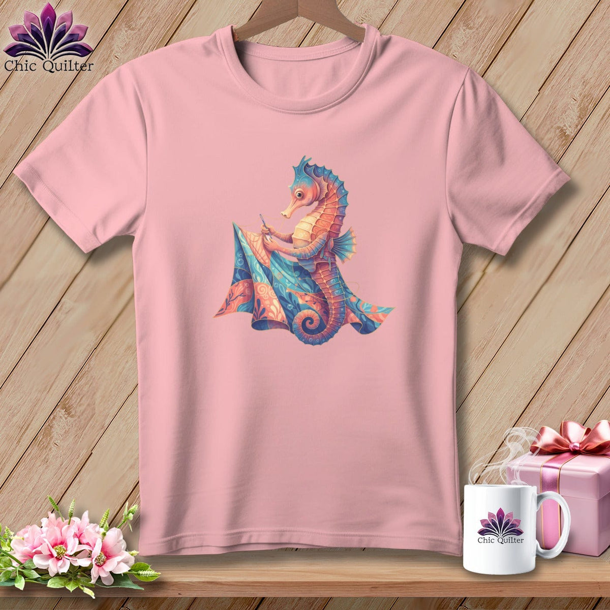 MyDesigns Physical Item S / Pink Flippin Around Quilter ~ Relaxed Fit Tee