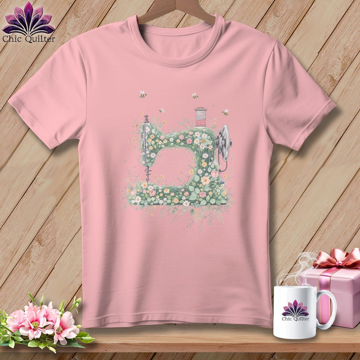 MyDesigns Physical Item S / Pink Garden Stitcher ~ Relaxed Fit Tee