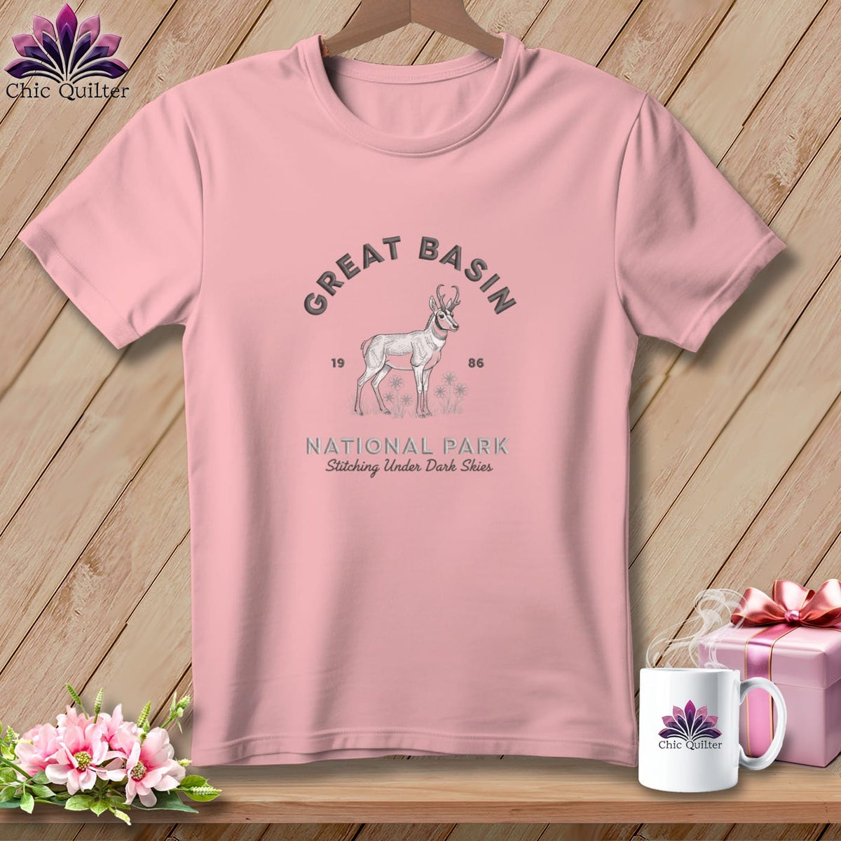MyDesigns Physical Item S / Pink Great Basin National Park, Stitchin In Beauty ~ Relaxed Fit Tee
