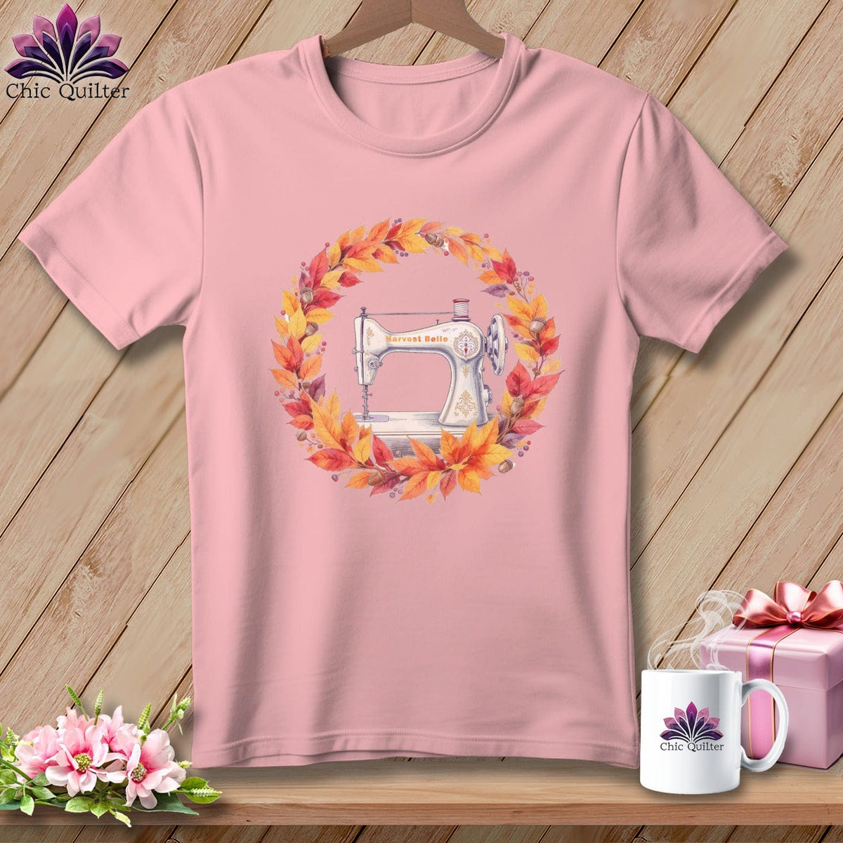 MyDesigns Physical Item S / Pink Harvest Quilter Whirl ~ Relaxed Fit Tee