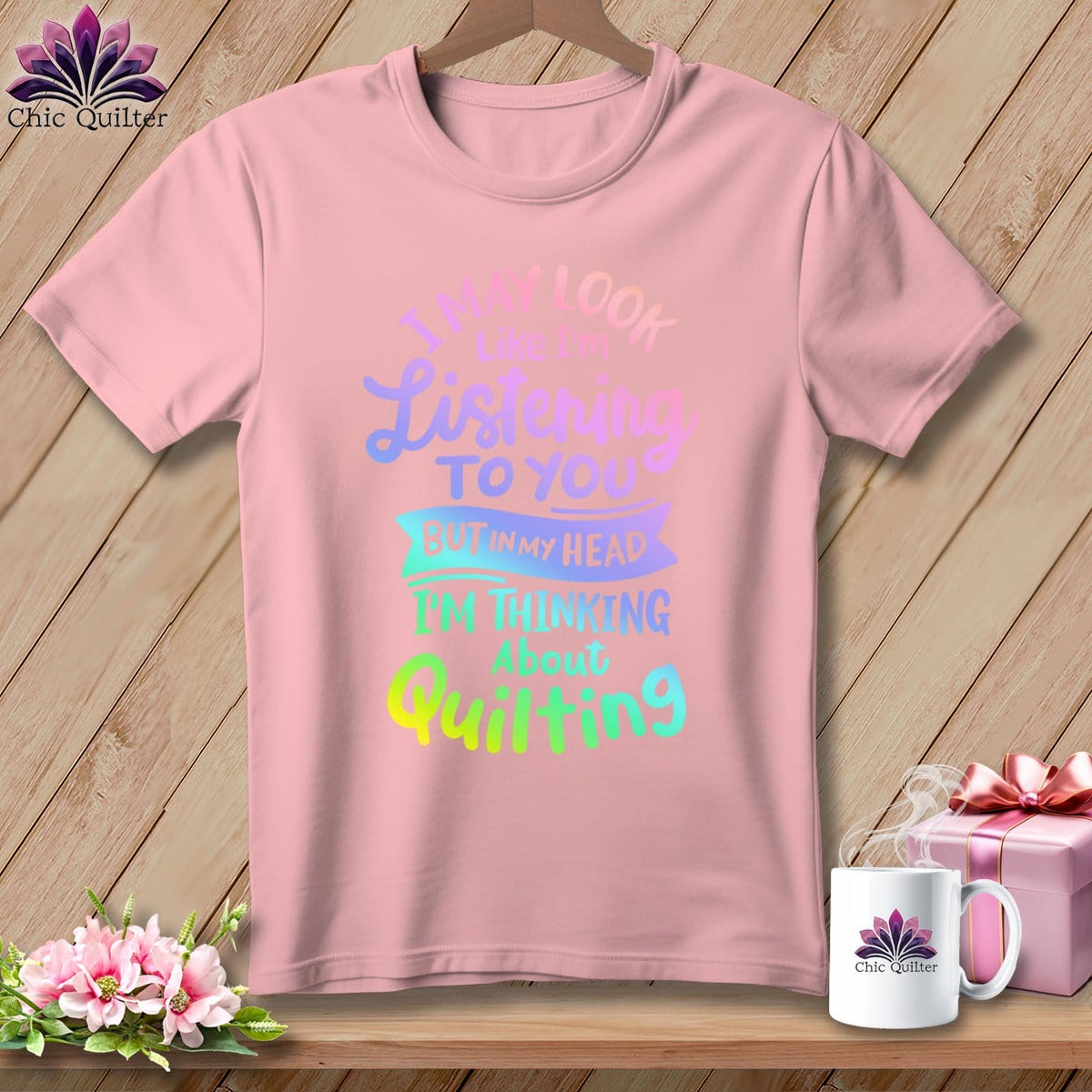 MyDesigns Physical Item S / Pink I May Look Like I'm LIstening ~ Relaxed Fit Tee