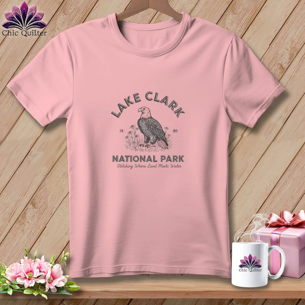 MyDesigns Physical Item S / Pink Lake Clark National Park, Stitchin In Beauty ~ Relaxed Fit Tee