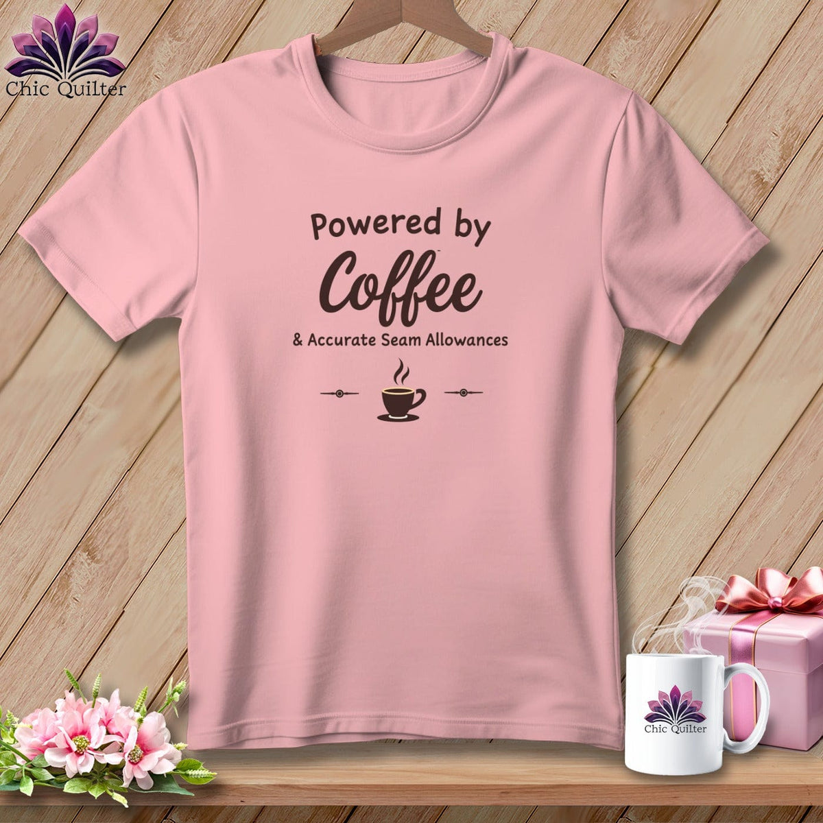 MyDesigns Physical Item S / Pink Powered by Coffee ~ Relaxed Fit Tee