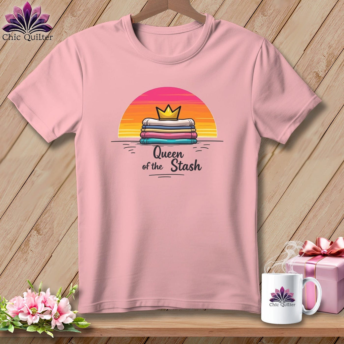 MyDesigns Physical Item S / Pink Queen of the Stash ~ Relaxed Fit Tee
