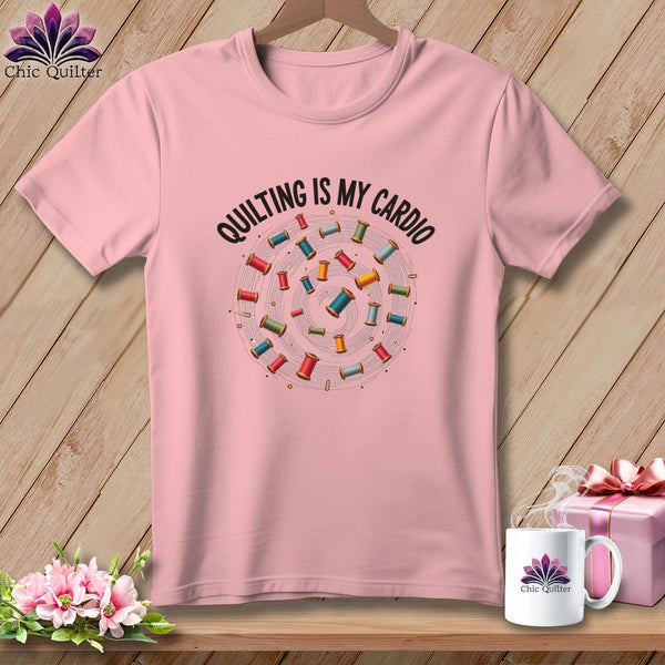 MyDesigns Physical Item S / Pink Quilting is My Cardio ~ Relaxed Fit Tee